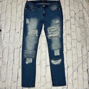 Thrill Jeans Y2K Distressed Straight Leg Denim Sz 11